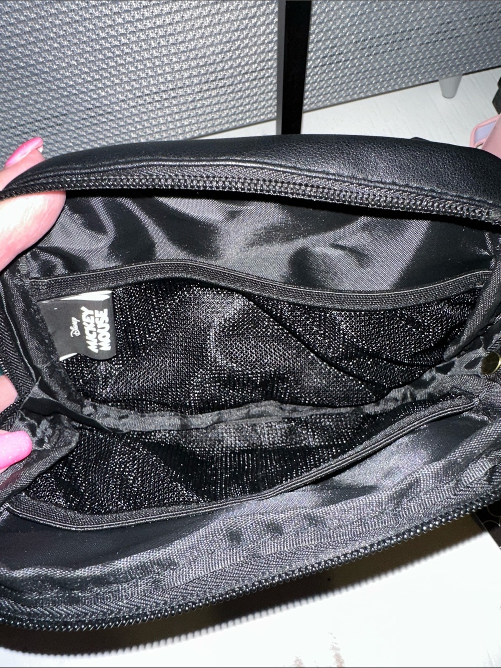 Disney Black and White Mickey Pattern Toiletry Bag - Picture 2 of 3